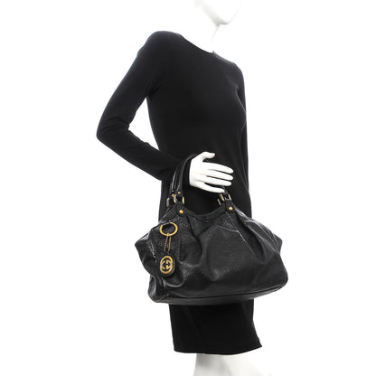 Gucci Guccissima Medium Sukey Tote Black 2 of 7