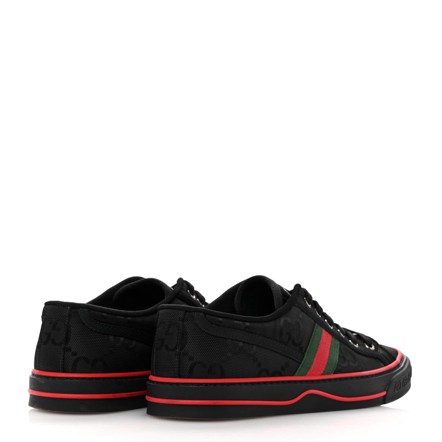 Gucci Econyl Nylon Web Monogram Off The Grid Mens 1977 Tennis Sneakers 8 Black 5 of 8