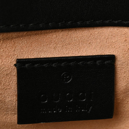 Gucci Calfskin Matelasse Super Mini GG Marmont Shoulder Bag Black 5 of 10