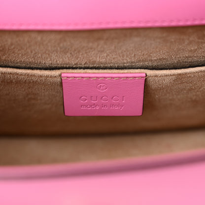 Gucci Vitello Fontanella Web Mini Sylvie Chain Shoulder Bag Pink Tropical Flower 6 of 14