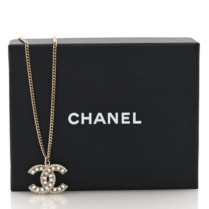 Chanel Crystal CC Necklace Gold 5 of 5