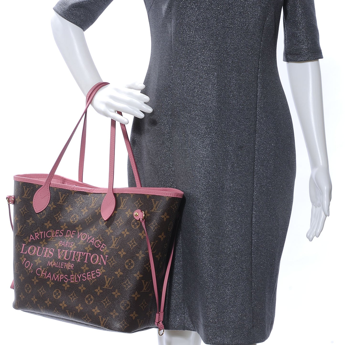 Monogram Articles de Voyage Ikat Neverfull MM Rose Velours