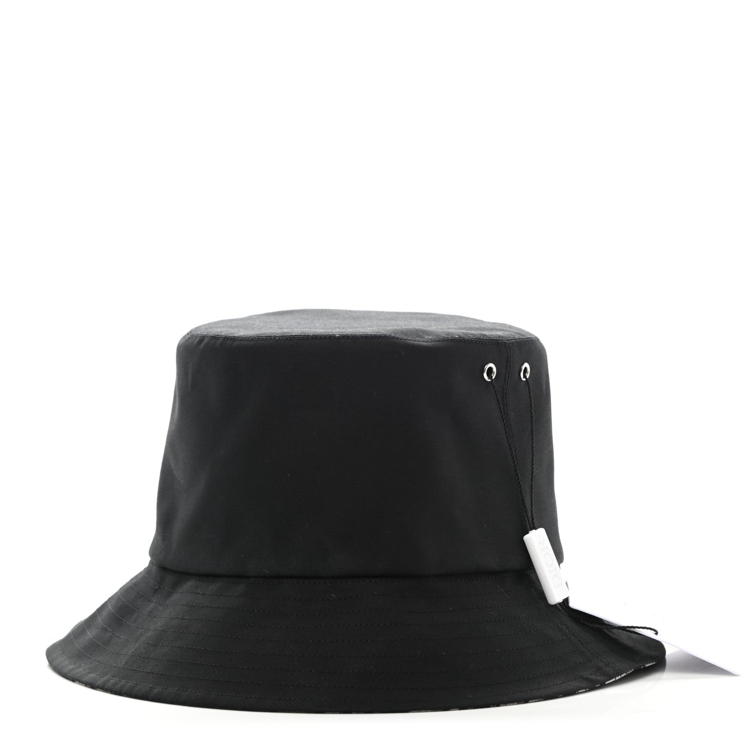Christian Dior Oblique Cotton Teddy-D Brim Bucket Hat 56 Black 2 of 6