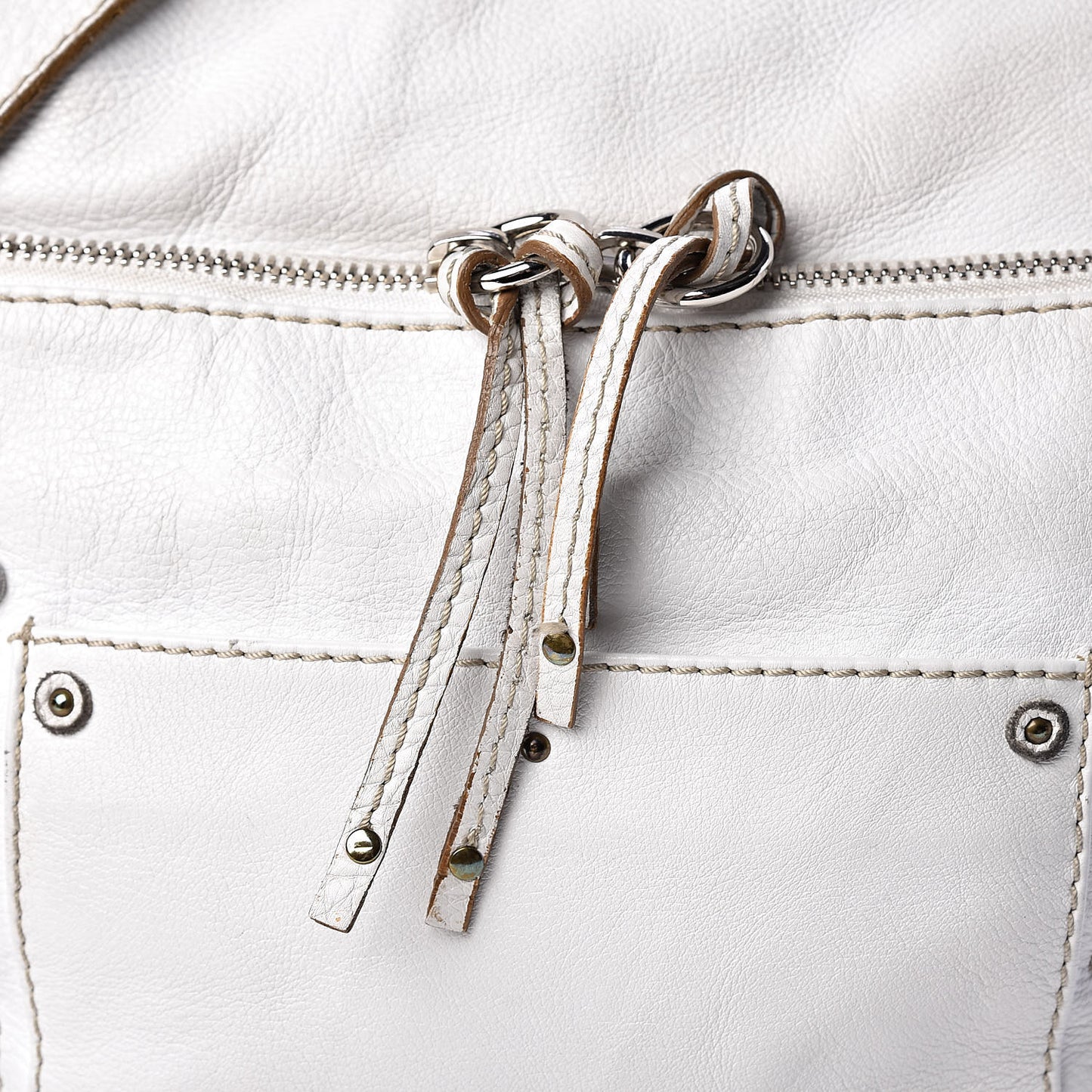Calfskin Paddington Hobo White