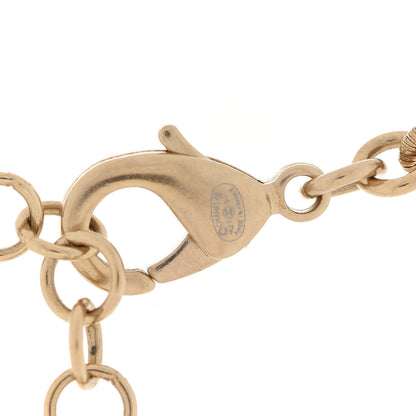 Chanel Pearl Crystal CC Heart Short Necklace Pearly White Gold 5 of 6
