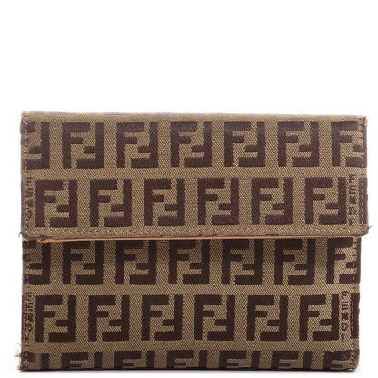 Fendi Zucchino Compact Wallet Tobacco 1 of 7