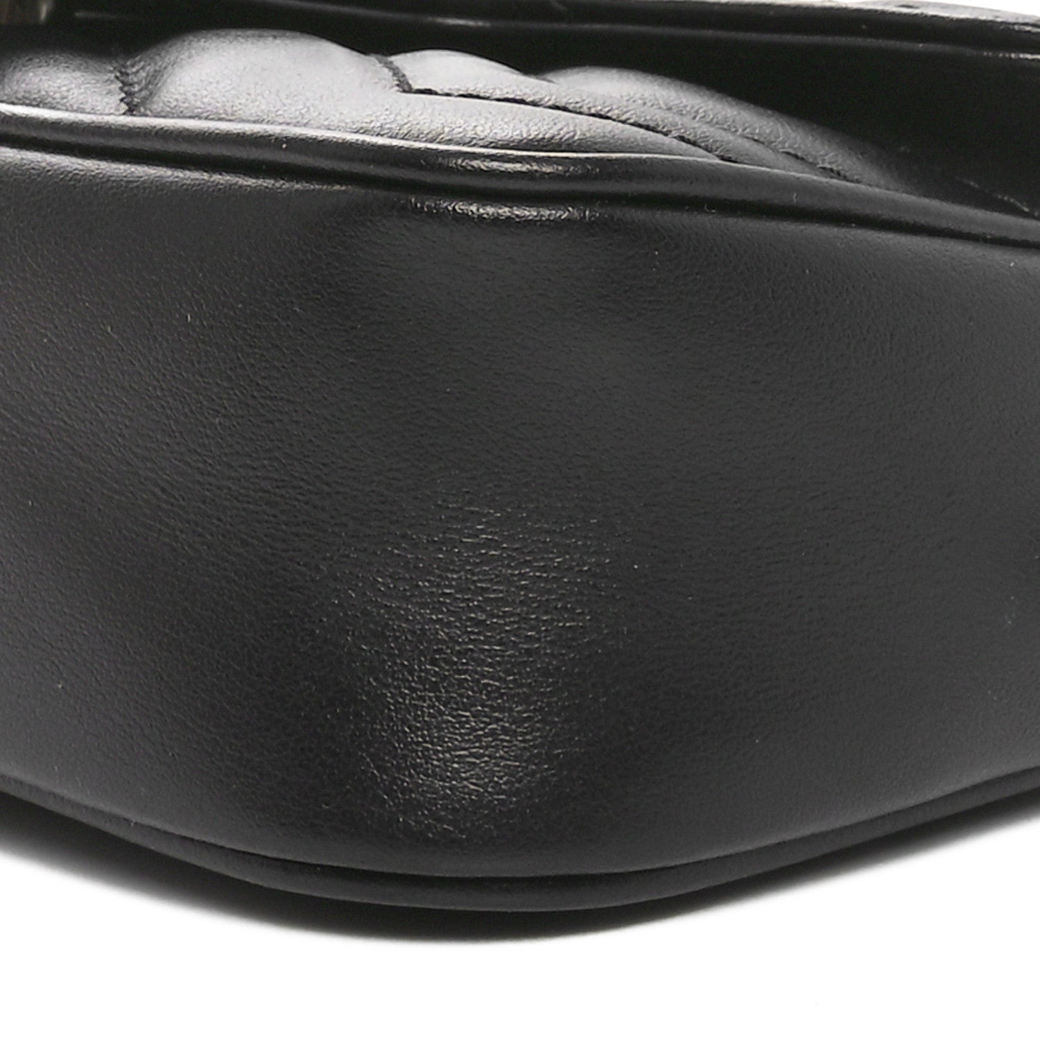Gucci Calfskin Matelasse Monochrome GG Marmont Chain Belt Bag Black 10 of 10