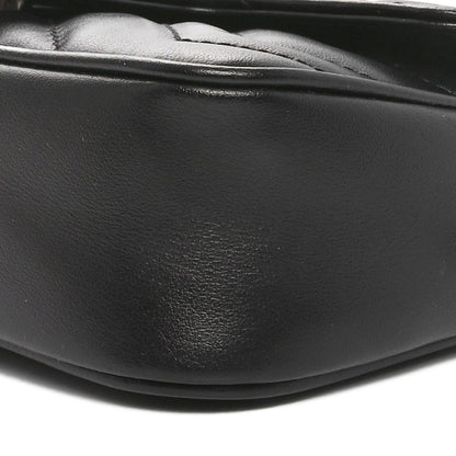 Gucci Calfskin Matelasse Monochrome GG Marmont Chain Belt Bag Black 10 of 10