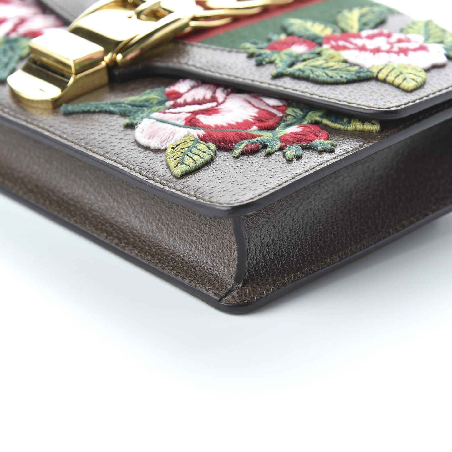 Calfskin Embroidered Sylvie Belt Bag 85 34 Brown