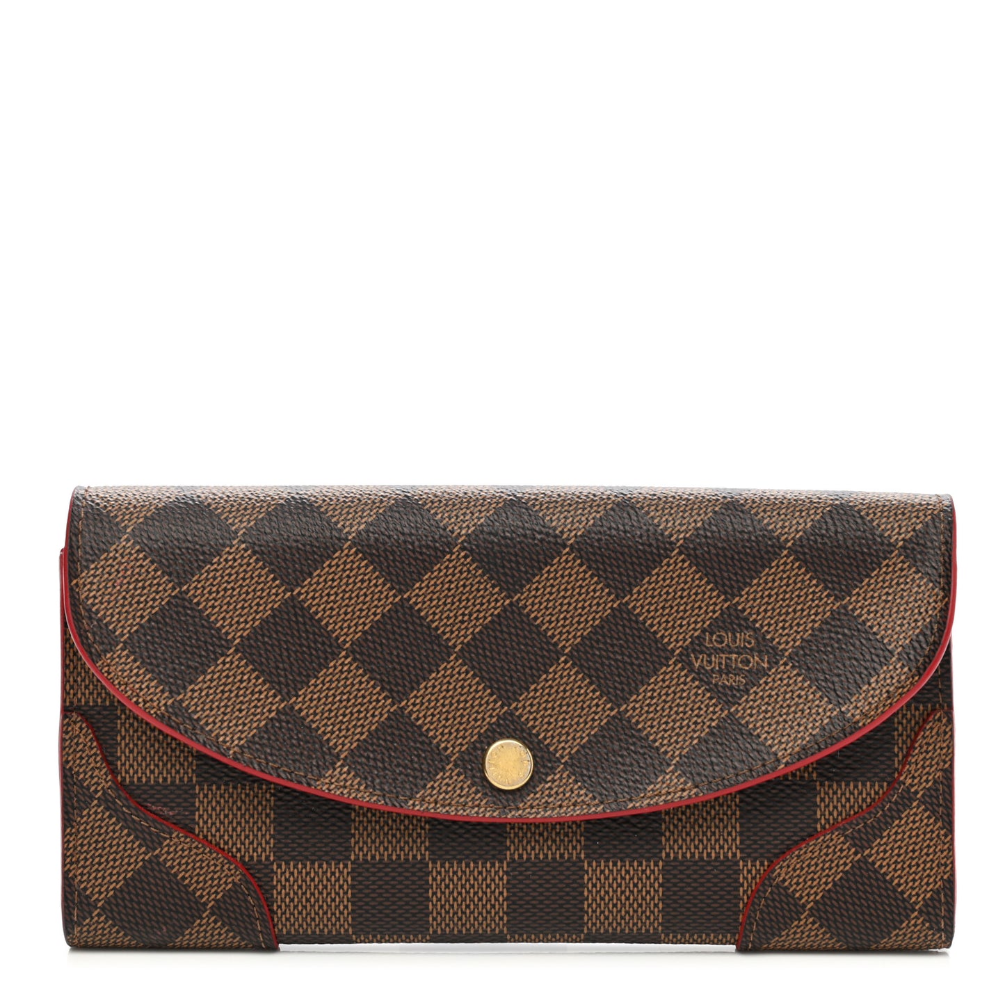 Damier Ebene Caissa Wallet Cherry