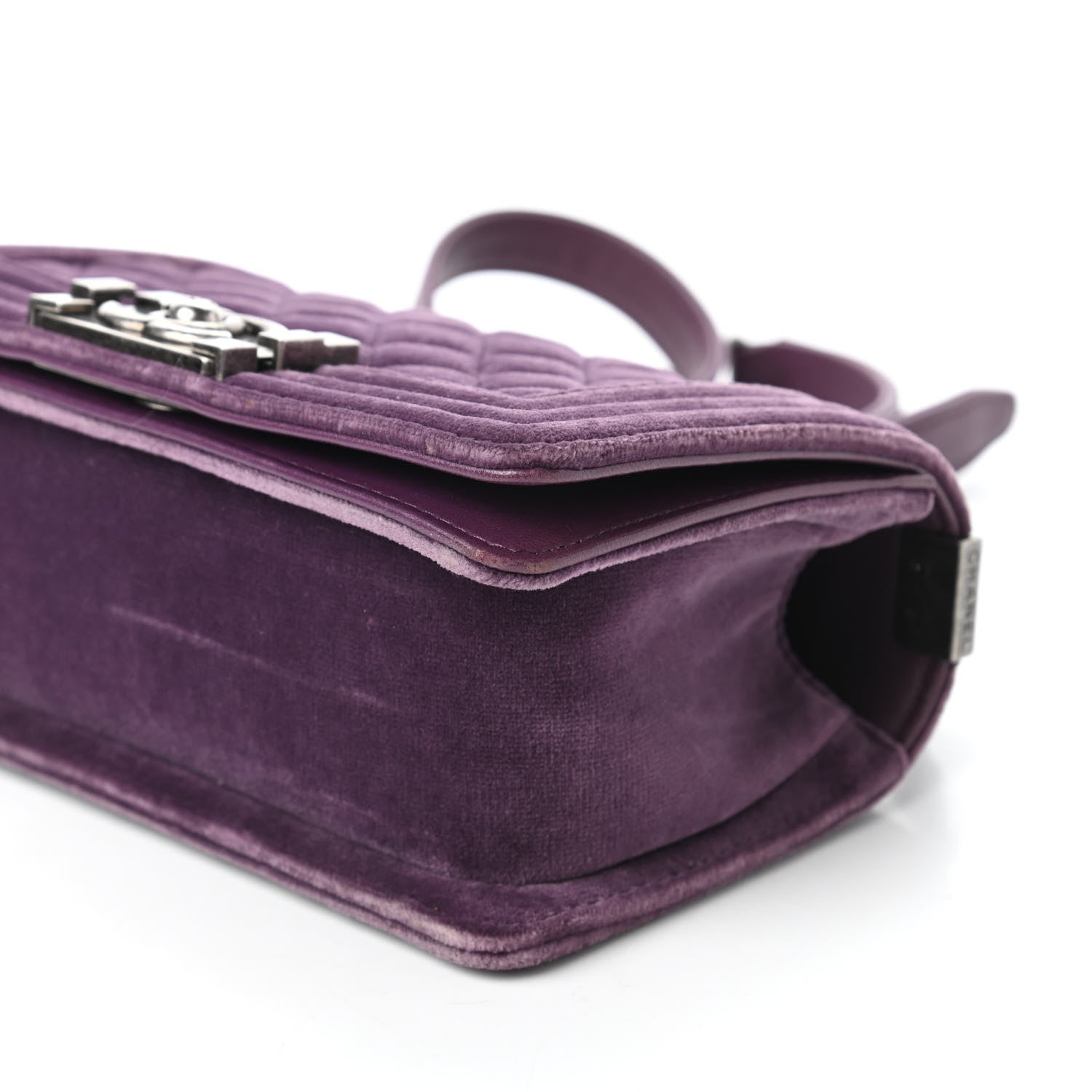 Chanel Velvet Quilted Small Boy Flap Purple 7 of 12
