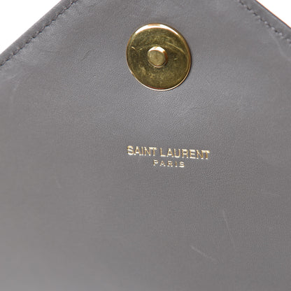 Saint Laurent Smooth Calfskin Matelasse Large Monogram Satchel Fog 8 of 12