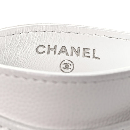 Chanel Caviar Quilted Card Holder White 11 of 22