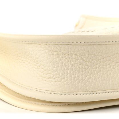 Hermes Taurillon Clemence Evelyne 23 Poche III Cream 9 of 11
