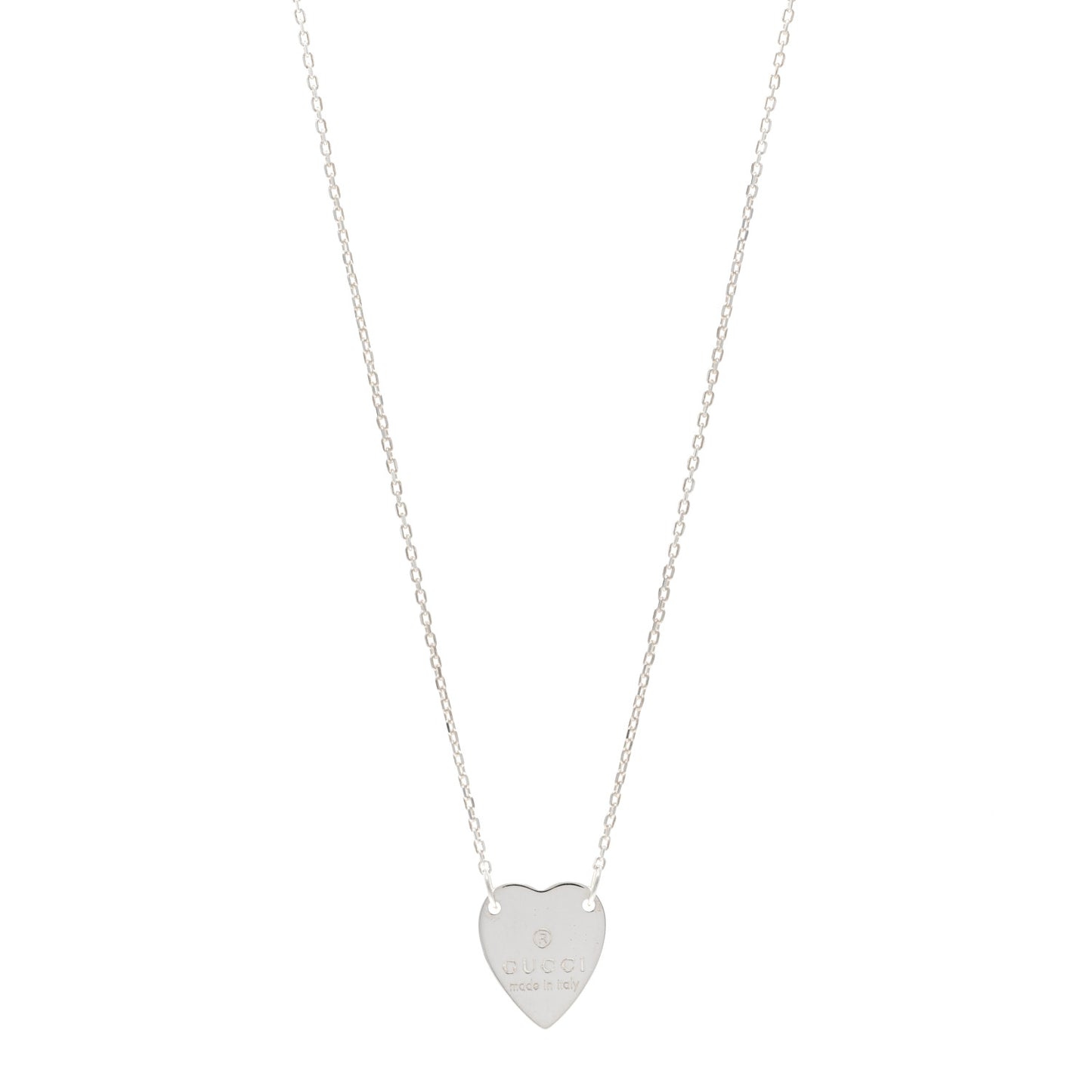 Sterling Silver Trademark Heart Pendant Necklace