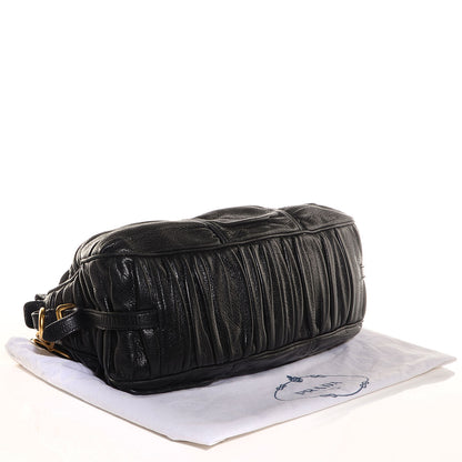 Prada Cervo Gaufre Satchel Nero Black 4 of 12