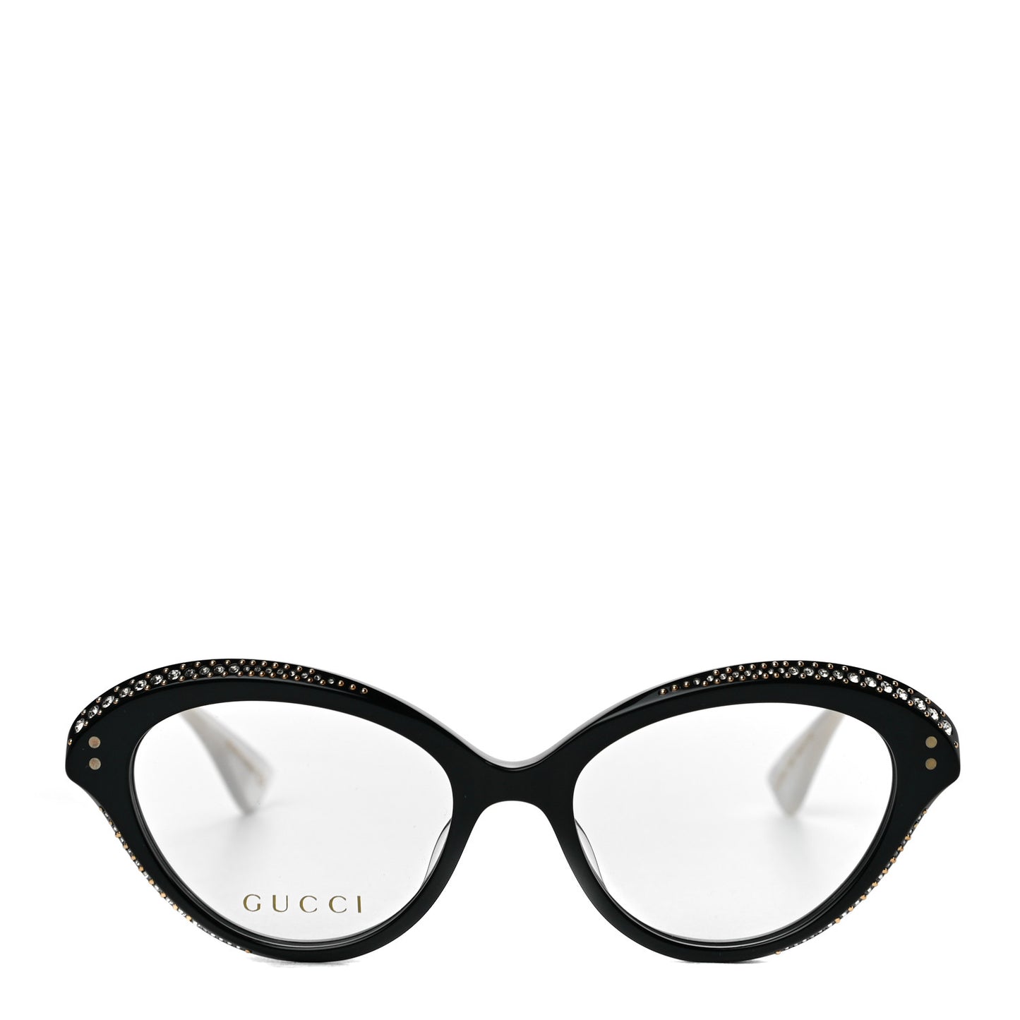 Crystal Cat Eye Glasses GG0215O Black