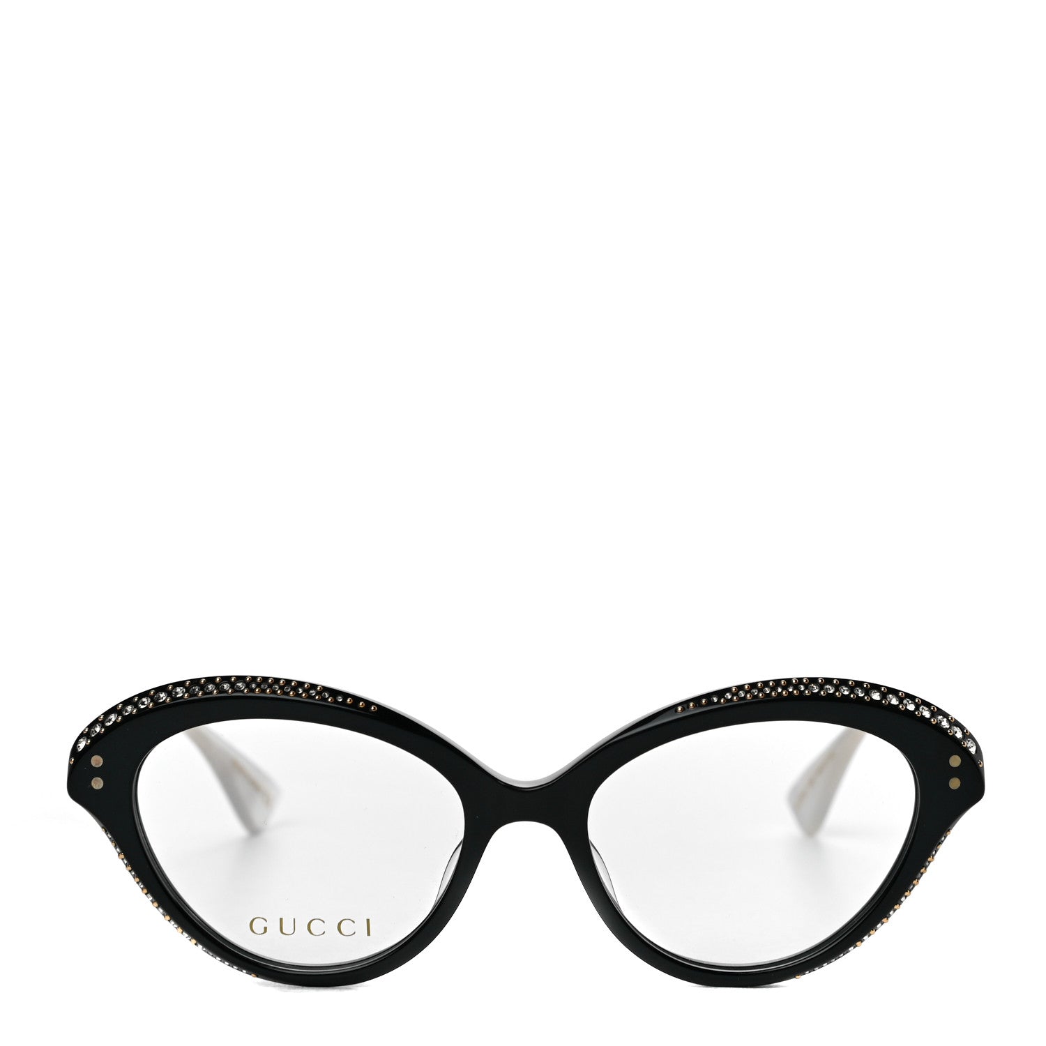 Gucci Crystal Cat Eye Glasses GG0215O Black 4 of 7