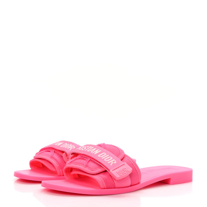 Christian Dior Technical Stretch Fabric Camouflage Dio(r)evolution Slide Sandals 38 Fuchsia Fluo 3 of 8