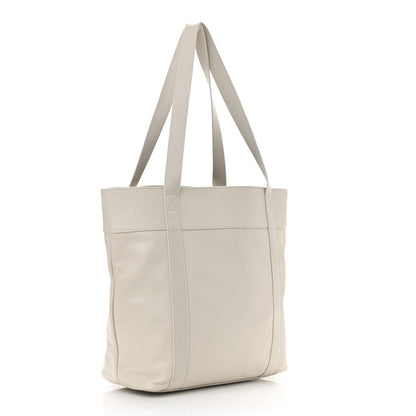 Saint Laurent Calfskin Small Daily Cabas Shopping Tote White 3 of 10