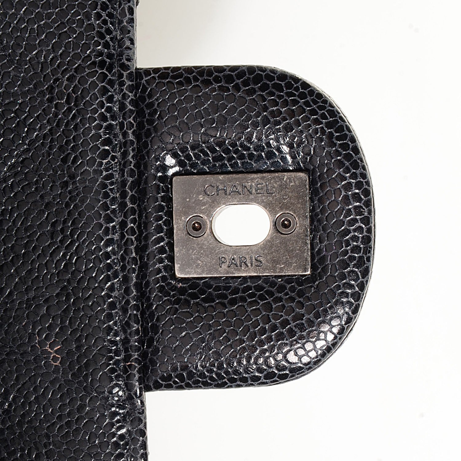 Chanel Crumpled Grained Calfskin CC Crave Jumbo Flap Black 9 of 9