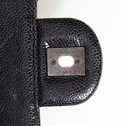 Chanel Crumpled Grained Calfskin CC Crave Jumbo Flap Black 9 of 9