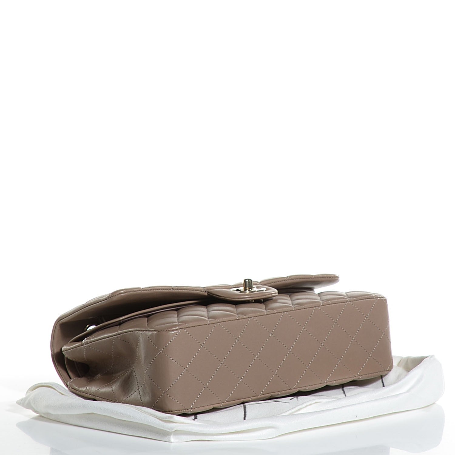 Chanel Lambskin Quilted Medium Double Flap Beige 4 of 7