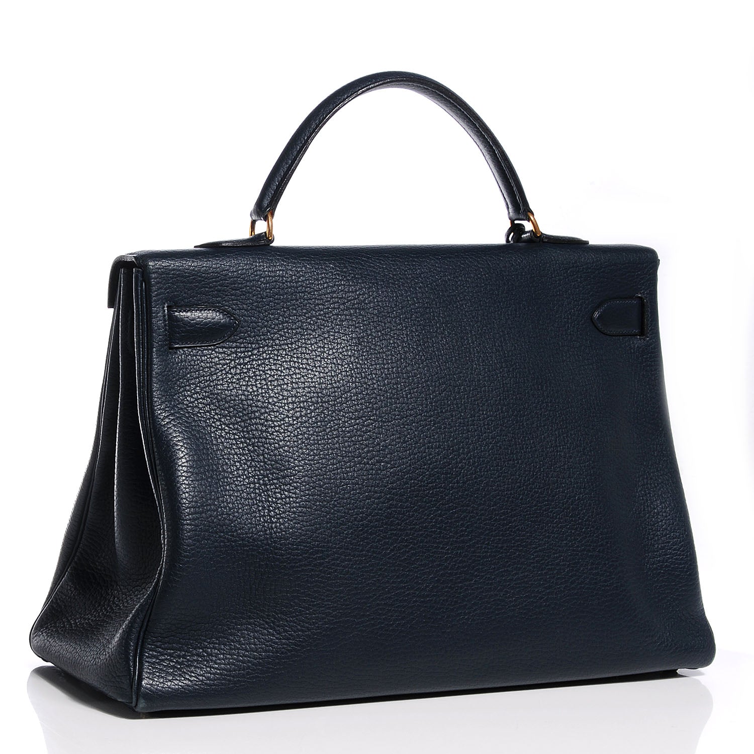 Hermes Taurillon Clemence Kelly 40 w/ Pelican Cadena Lock Bleu Marine 4 of 39