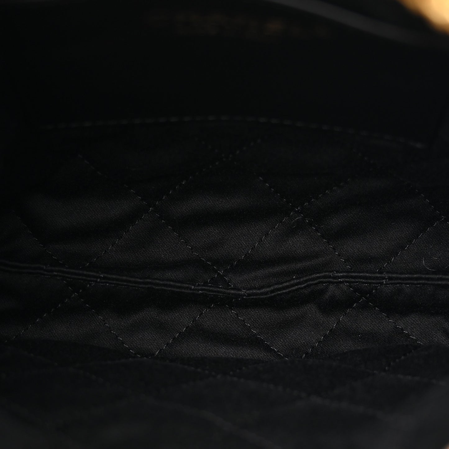 Metallic Calfskin Macrame Mini Chanel 22 Gold