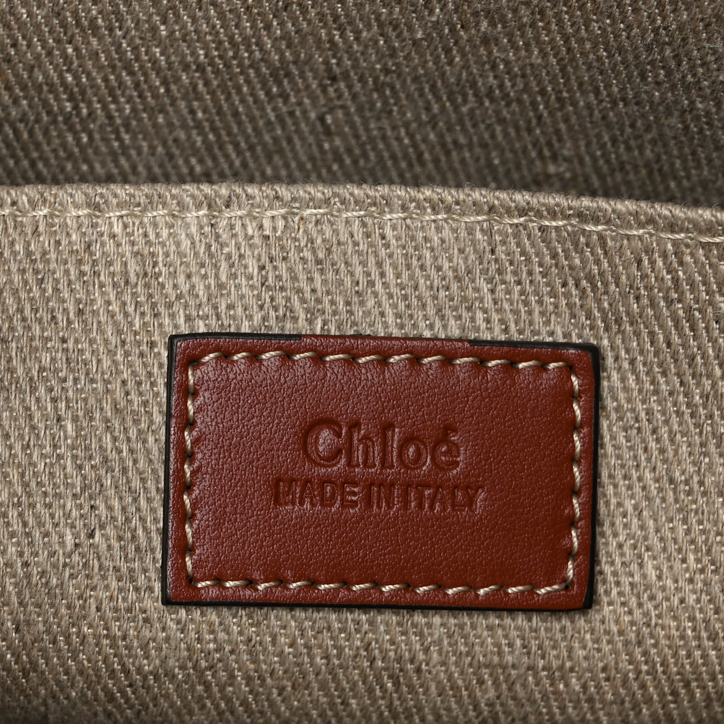 Cotton Calfskin Medium Woody Ribbon Tote White Brown