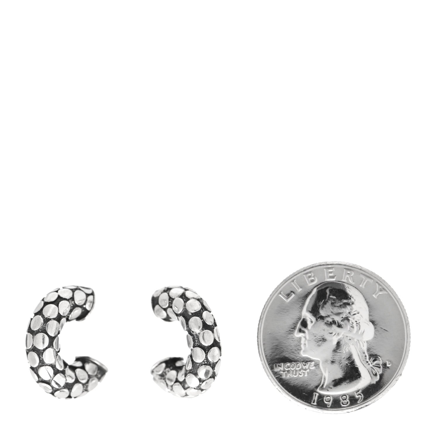 John Hardy Sterling Silver Dot Hoop Earrings 2 of 4