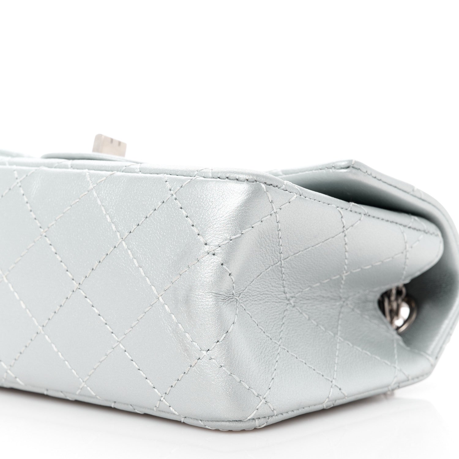 Chanel Metallic Grained Calfskin Quilted 2.55 Reissue Mini Flap Silver 10 of 10