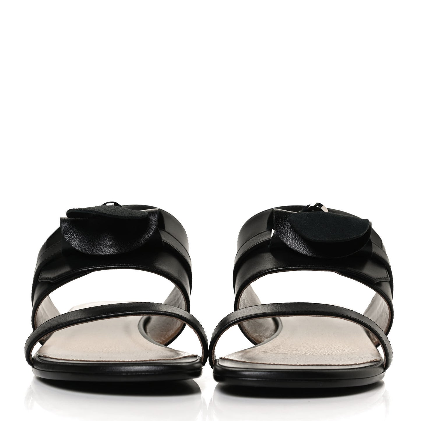 Calfskin Avenue Sandals 38 Black