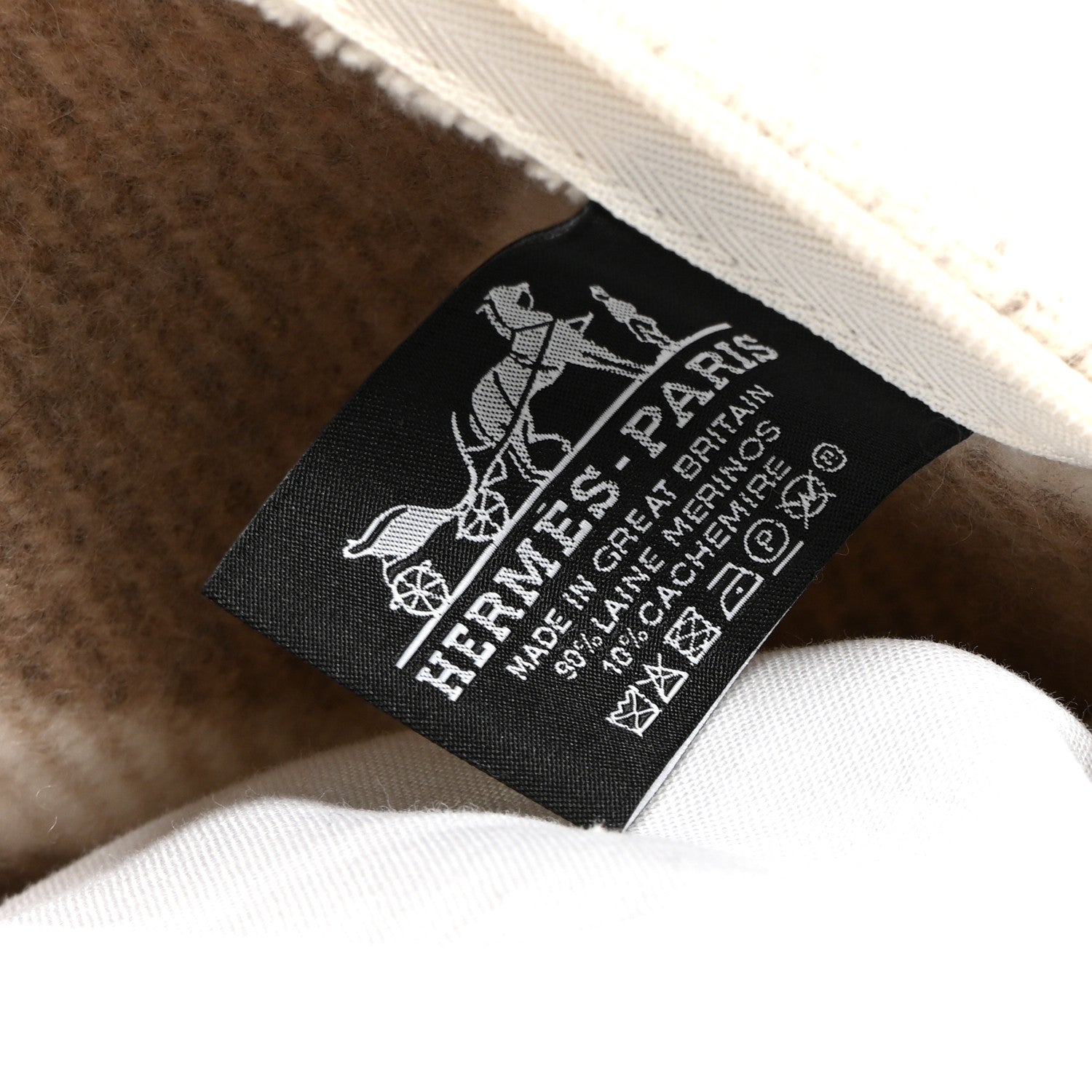 Hermes Wool Cashmere Avalon Vibration Pillow PM Ecru Naturel 3 of 3