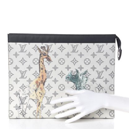 Louis Vuitton Savane Monogram Chapman Pochette Voyage GM Dune 2 of 12
