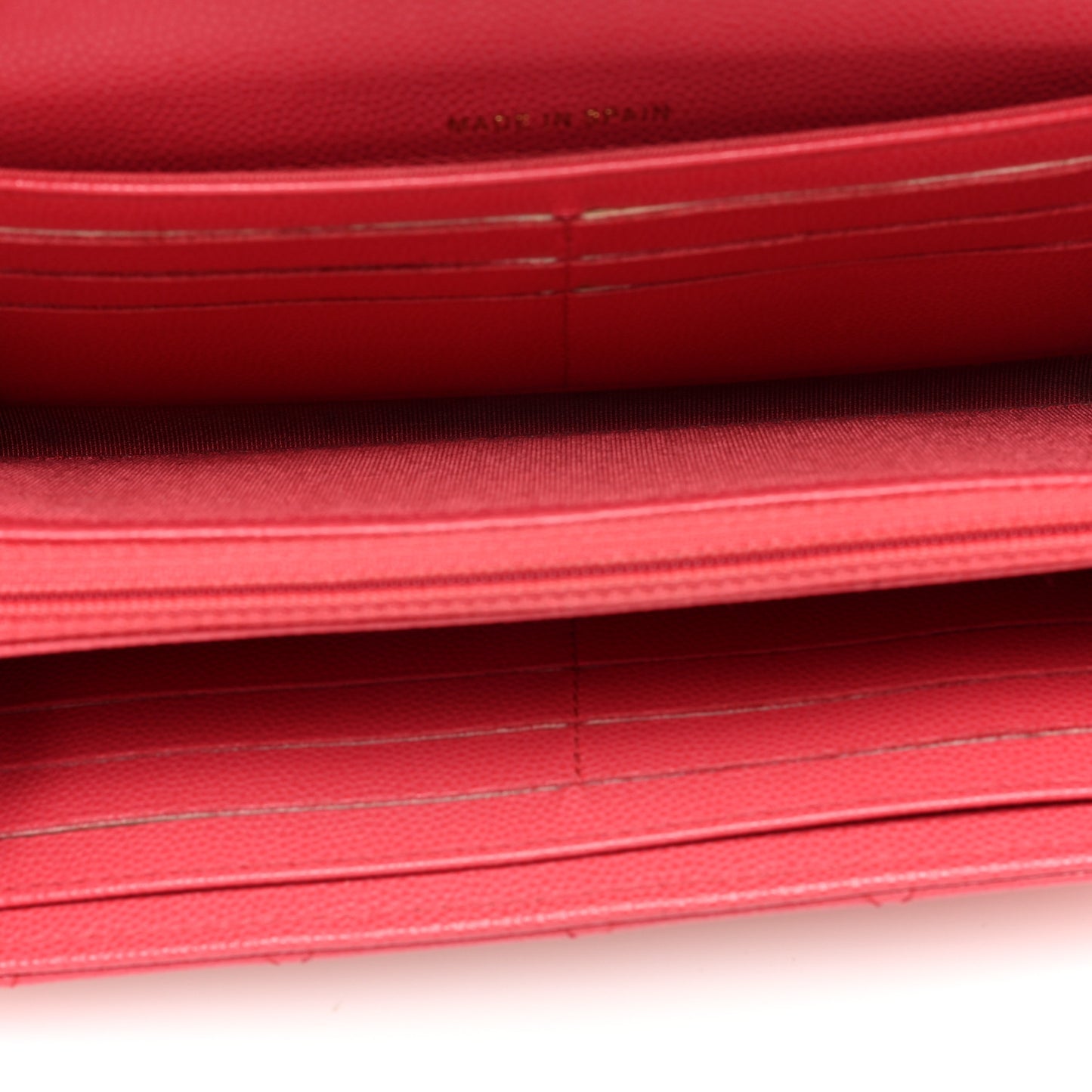 Caviar Quilted Large Gusset Flap Wallet Pink