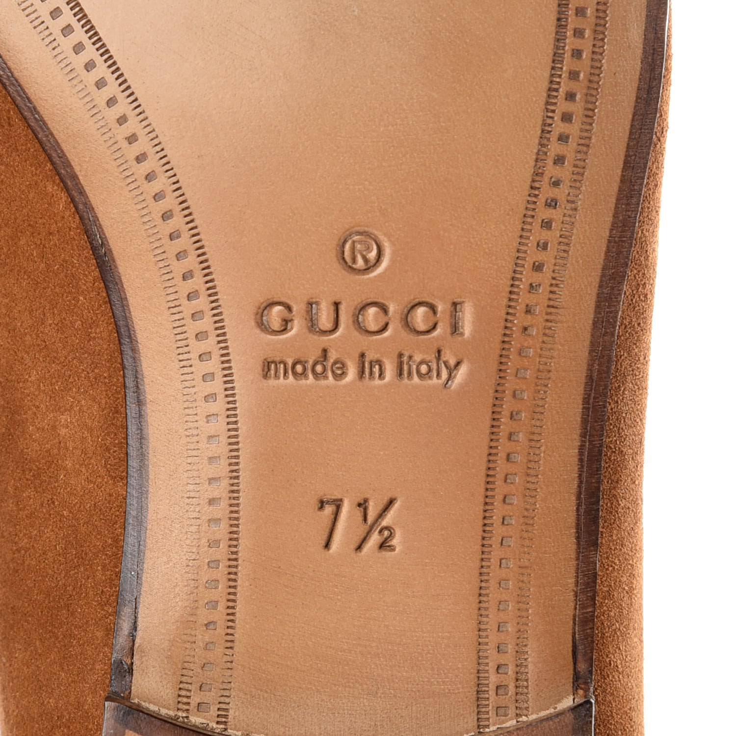Gucci Suede Mens Brixton Horsebit Loafers 7.5 Brown 6 of 7