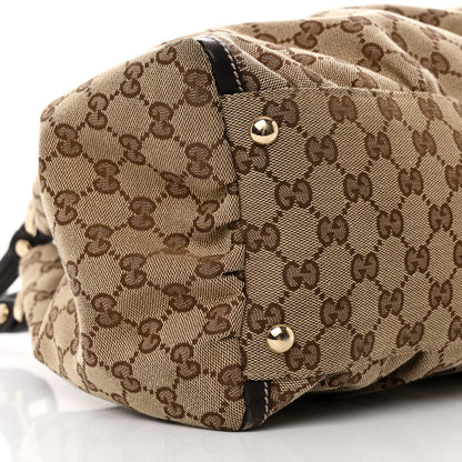 Gucci Monogram Large D Gold Hobo Dark Brown 9 of 12