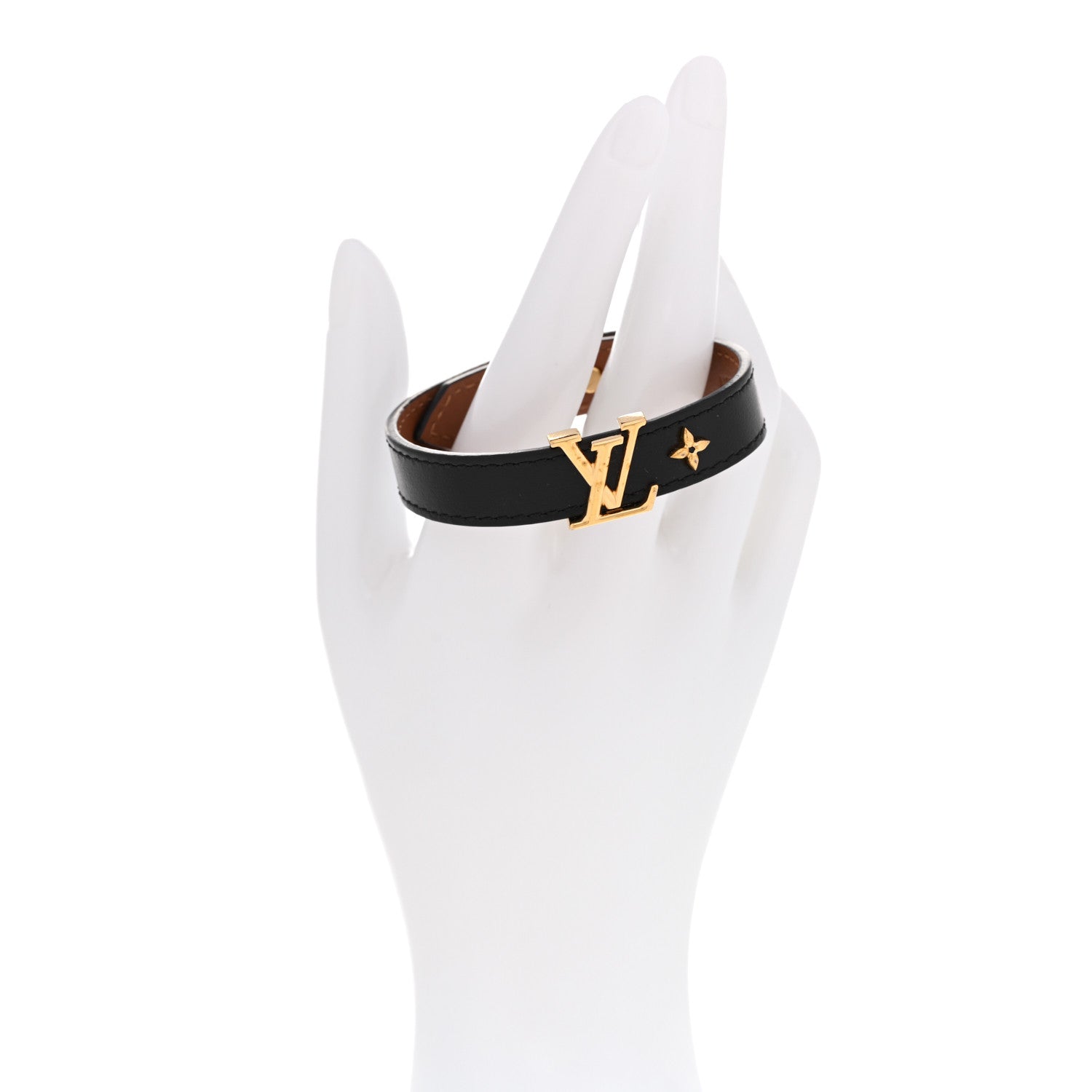 Louis Vuitton Calfskin Iconic Bracelet 17 Black 2 of 6