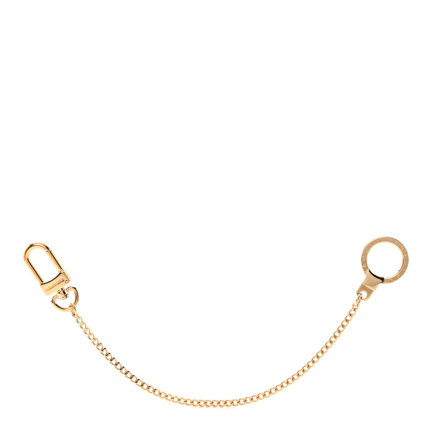 Metal Pochette Extender Key Ring Chain Gold
