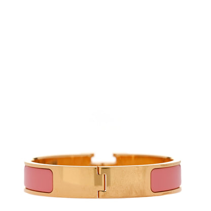 Hermes Enamel Narrow Clic Clac H Bracelet PM Orange Papaye 3 of 5