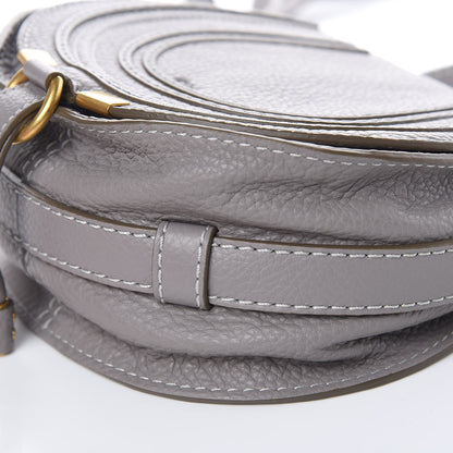 Chloe Calfskin Mini Marcie Round Crossbody Bag Cashmere Grey 8 of 10