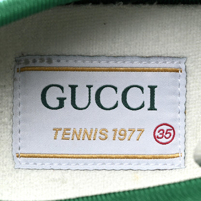 Gucci GG Monogram Multicolor Web Womens 1977 Tennis Sneakers 35 Light Blue Mystic White 8 of 13