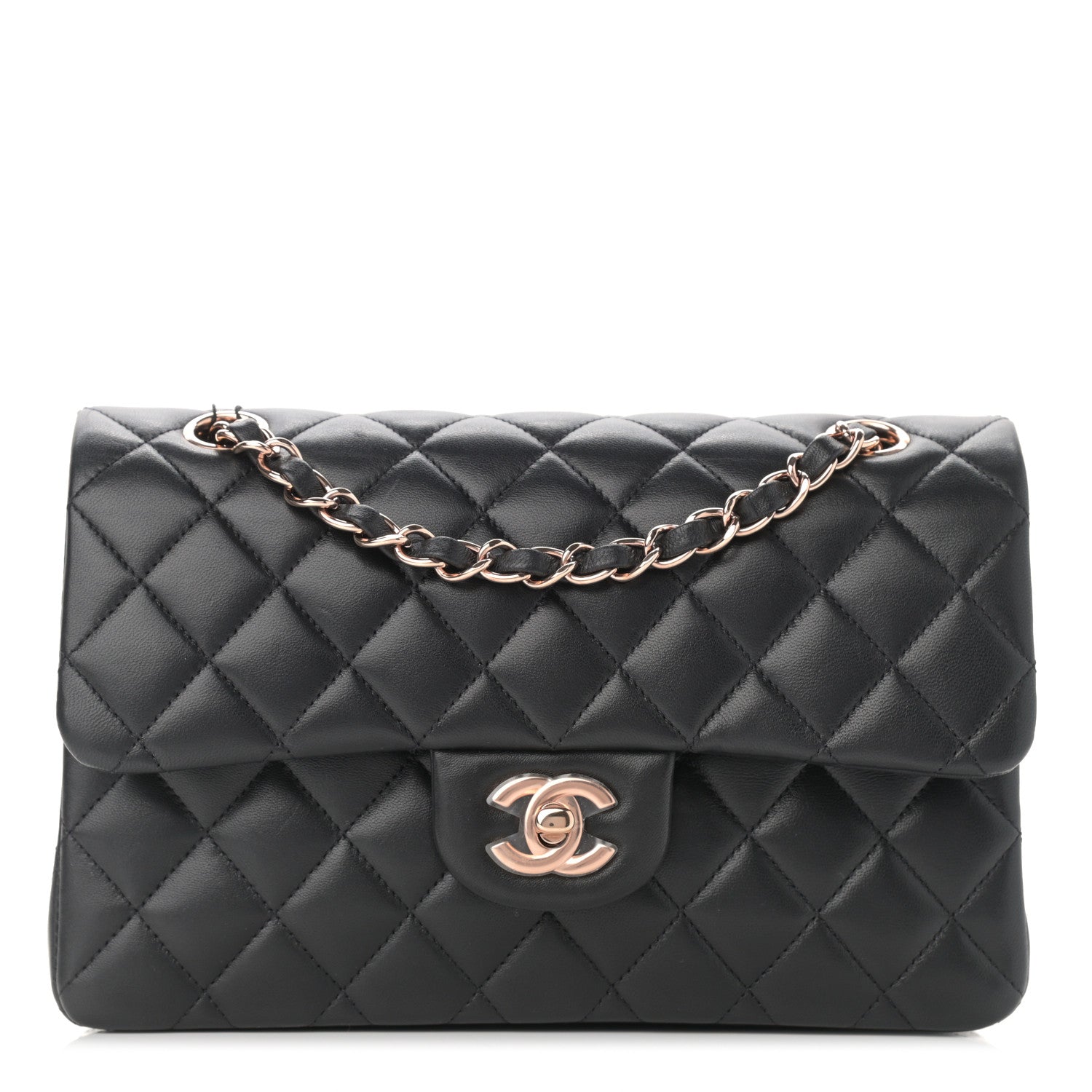 Chanel Lambskin Quilted Small Double Flap Black 1 of 16