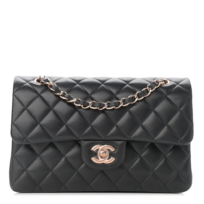 Chanel Lambskin Quilted Small Double Flap Black 1 of 16