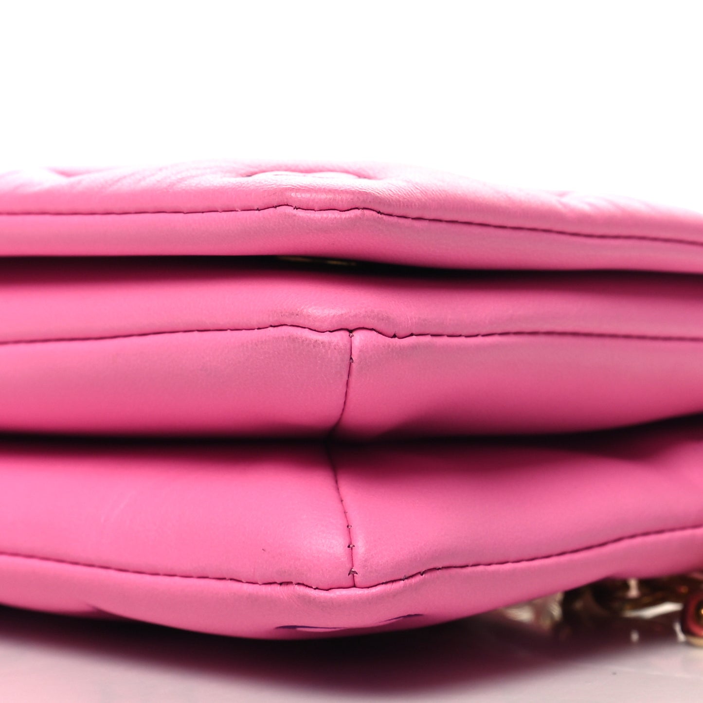 Lambskin Embossed Monogram Vuittamins Pochette Coussin Rose Violet