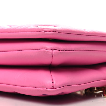 Louis Vuitton Lambskin Embossed Monogram Vuittamins Pochette Coussin Rose Violet 10 of 12