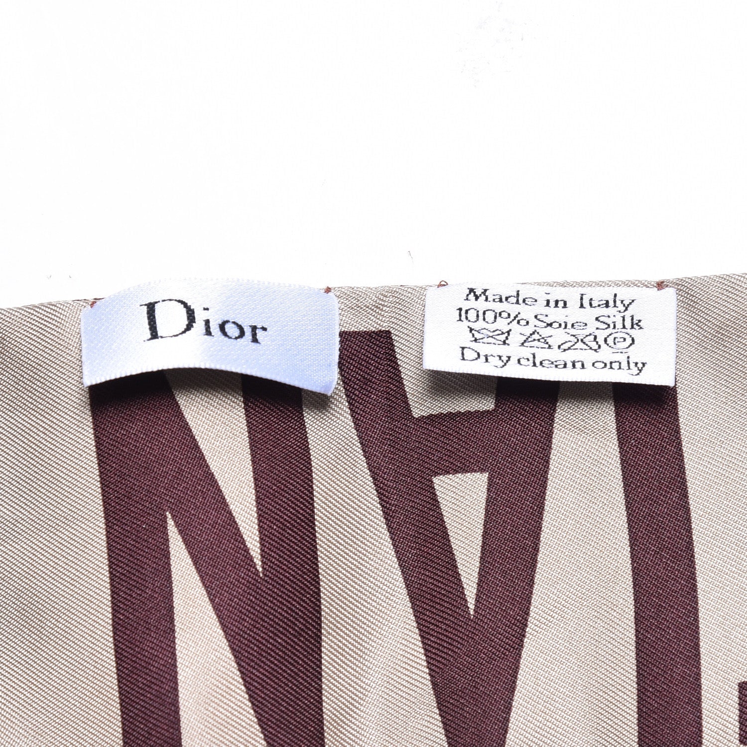 Christian Dior Silk Oblique Mitzah Scarf Bordeaux 3 of 3
