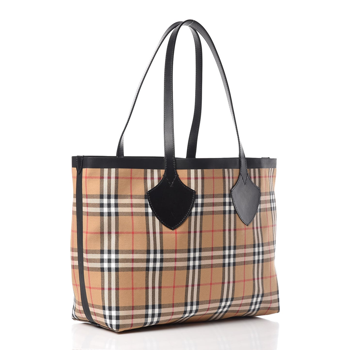 Vintage Check Transparent Large The Giant Reversible Tote Black