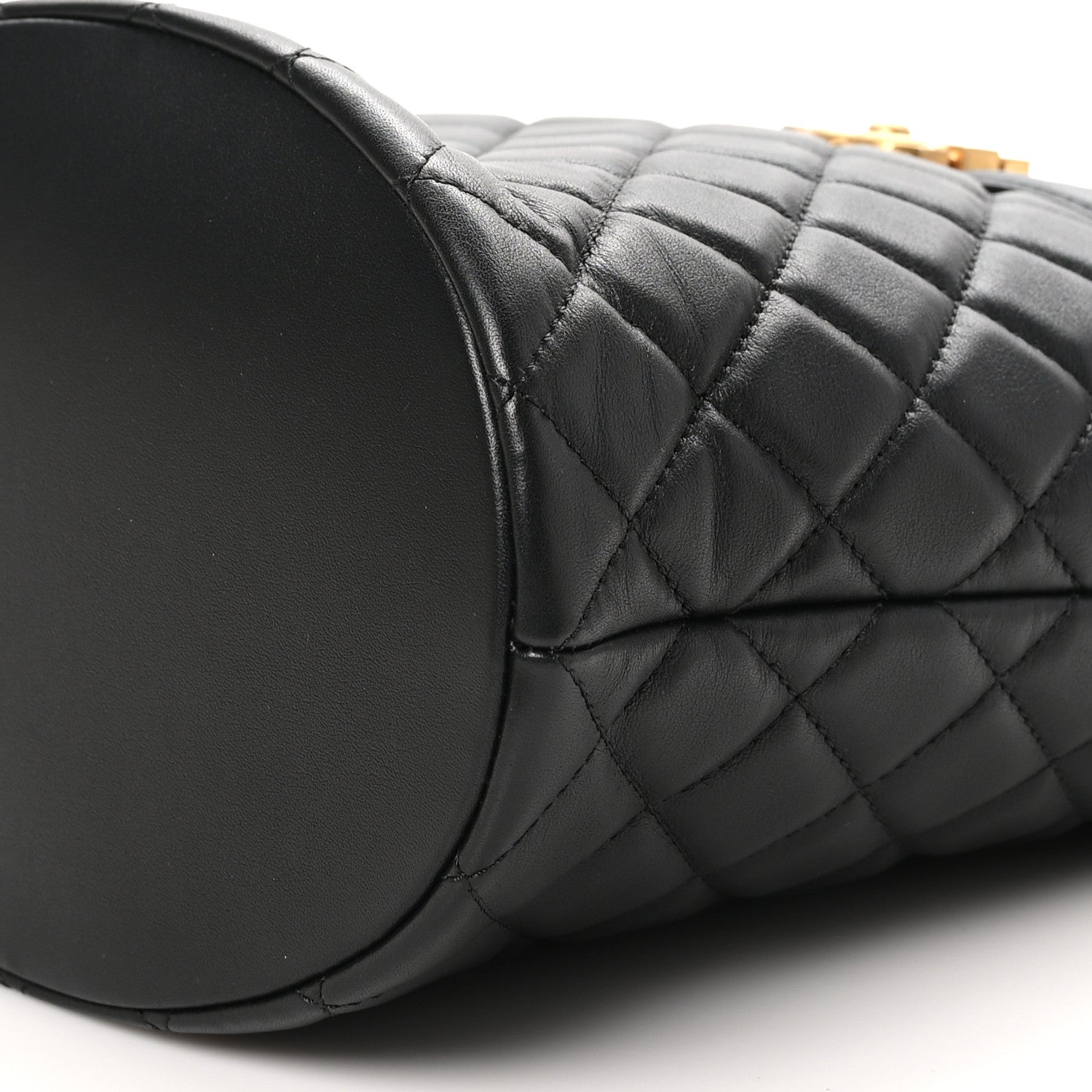 Chanel Calfskin Quilted Boy Bucket Bag Black 9 of 10